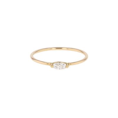 Miss Navette 14K & Goldring aus 18K I Diamanten
