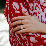 Cloud Midi 18K Rosegold Ring w. Diamond & Quartz