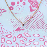 Essential Joy 18K Rosaguld Halskæde m. Safir