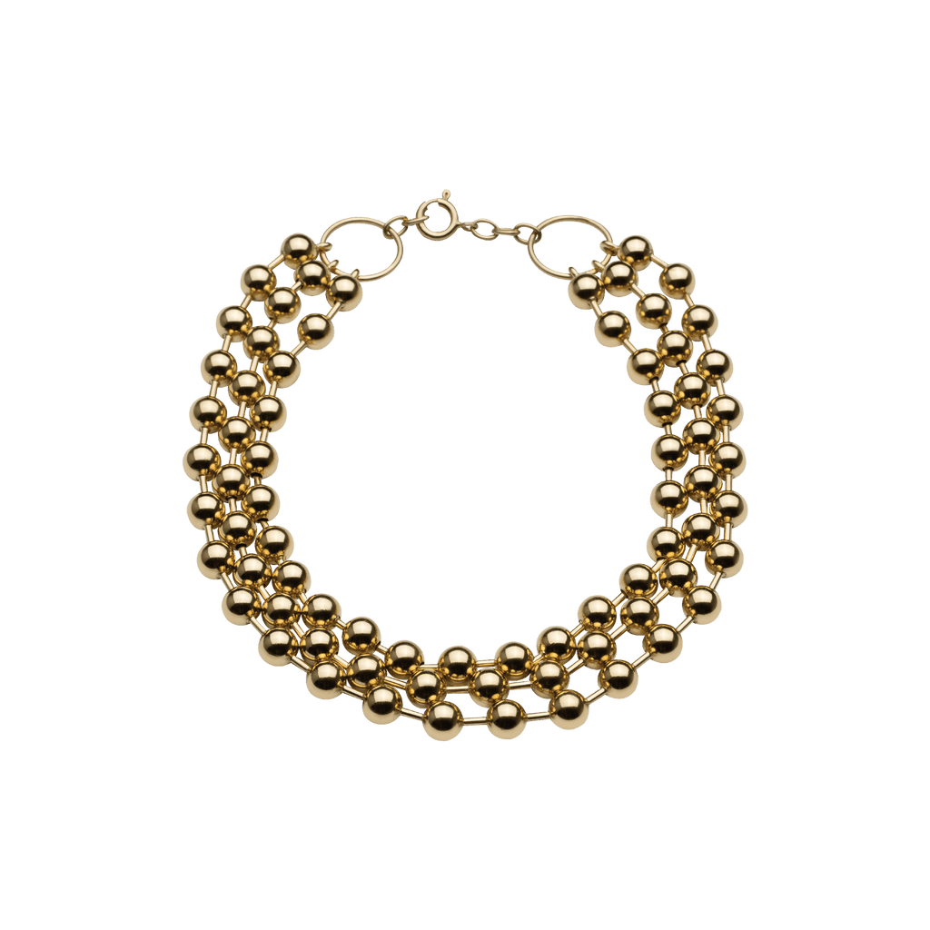 Champagne Triple Choker Forgyldte