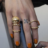 Bulky Viper Ring Gold Plated