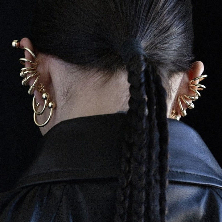 Wire Spine Ear Cuffs Forgyldte