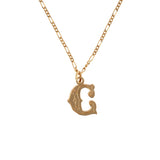 Circus Letter C Gold Plated Necklace