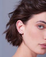 Ocean Ripple 18K Rosegold Earring w. Diamonds