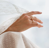 Shooting Stars 18K Gold Ring w. Diamonds