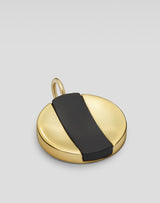 Oskar Striped 18K Gold Pendant