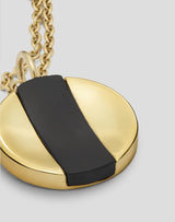 Oskar Striped 18K Gold Pendant