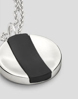 Oskar Striped Silver Pendant