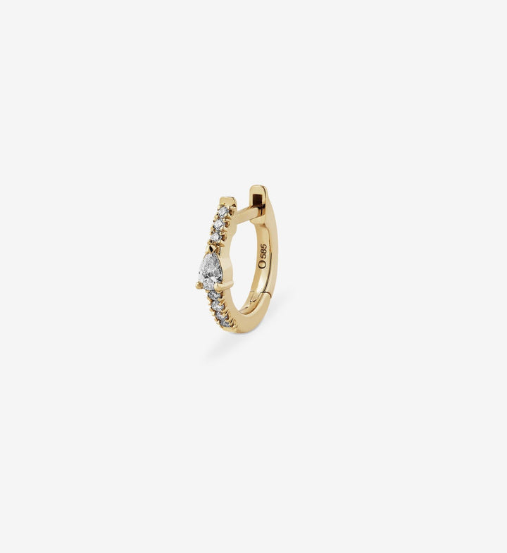 Pear Diamond Huggie 0.10 - Single