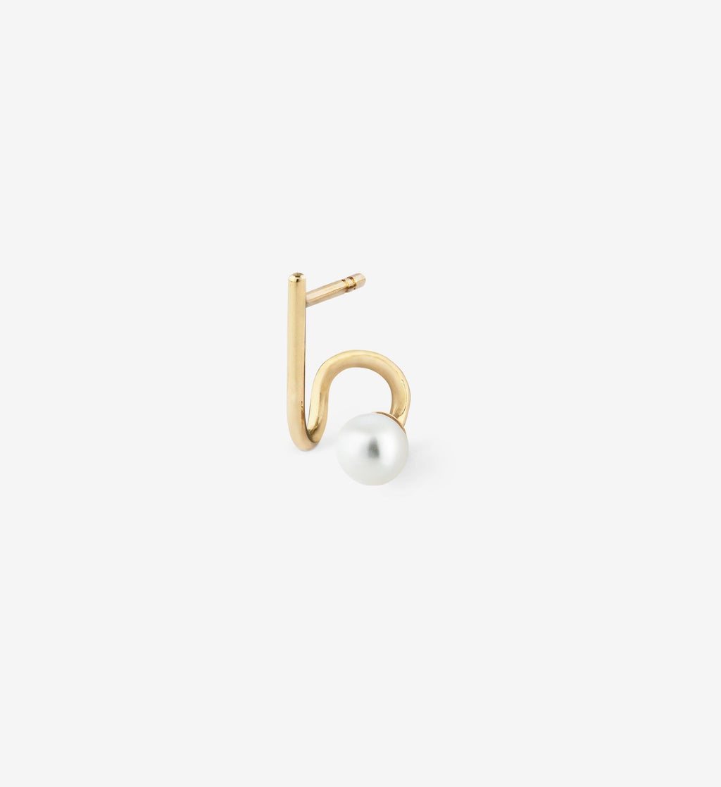 Pearl Spiral Earring 05 - Single