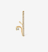 Vertical Diamond Spiral Earring 0.13 - Single