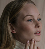 Emerald 0.05 14K Gold, Whitegold or Rosegold Earring w. Emerald