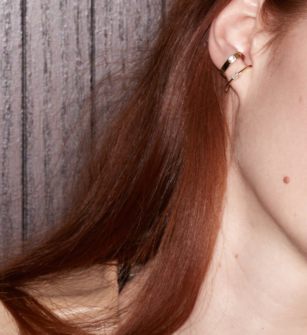 Emerald-Cut Diamond Earring 0.10 - Single