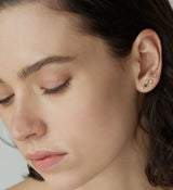 Trio Emerald Stud 0.09 in 14K Gold - Single