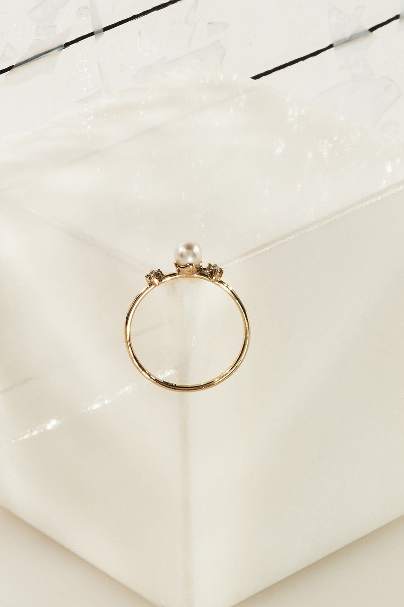 Double Diamant Perle Ring 04