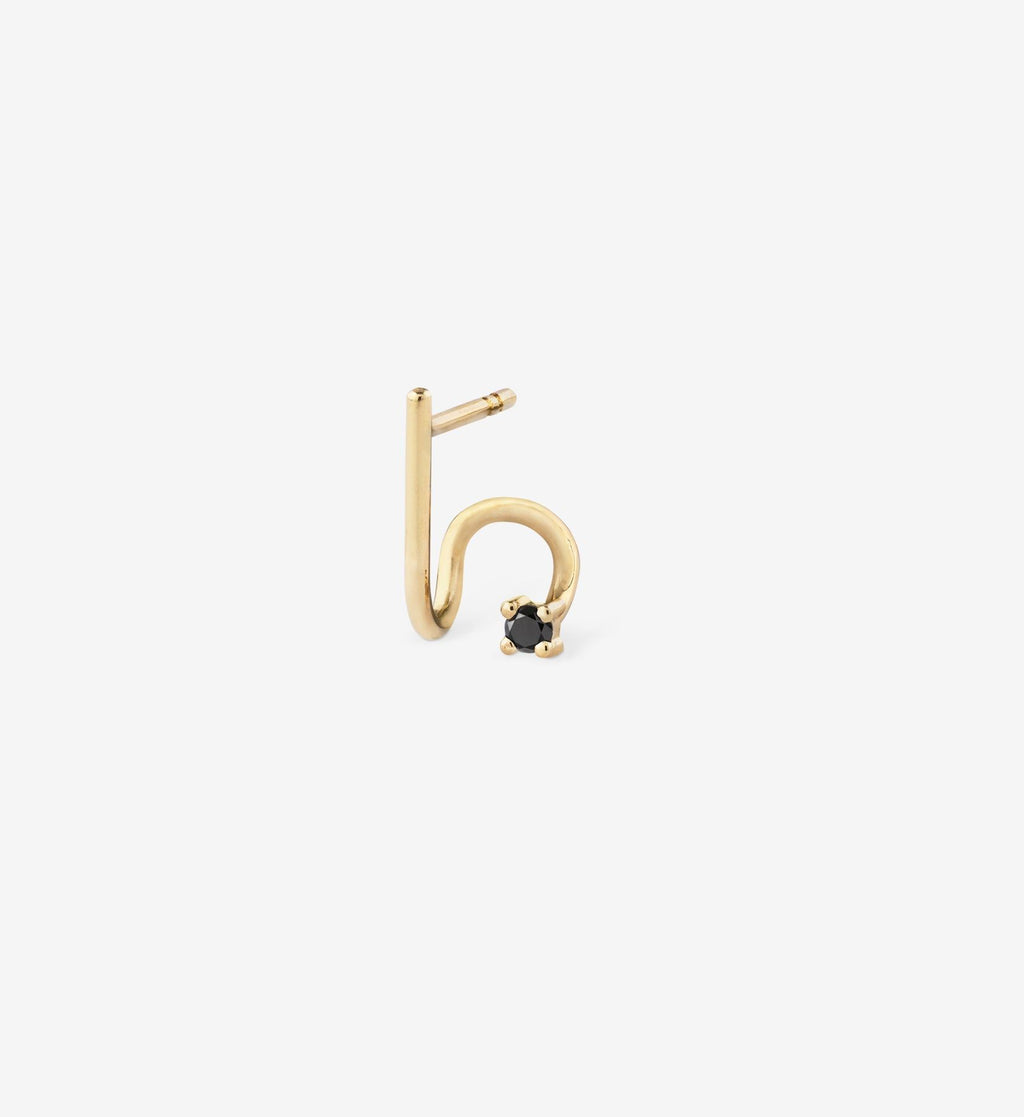 Black Diamond Spiral Earring 0.04 - Single