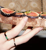 Emerald Split Bar Ring 0.28