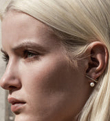 Horizontal Pearl Spiral Earring 06 - Single