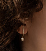 Pearl Drop Diamond Earring 06 - Single