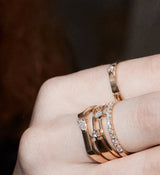 Pear Diamond Bold Ring 0.08