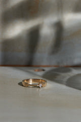 Pear Diamond Bold Ring 0.08