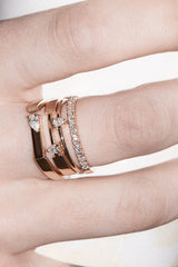 Pear Diamond Bold Ring 0.08