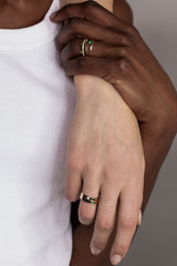 Diamond Emerald Ring 0.12