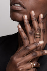 Diamond Line Trio Ring 0.20