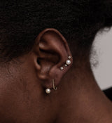Double Diamond Pearl Stud 04 - Single