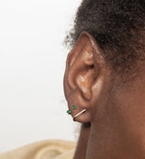 Emerald 0.04 14K Gold, Whitegold or Rosegold Stud w. Emerald