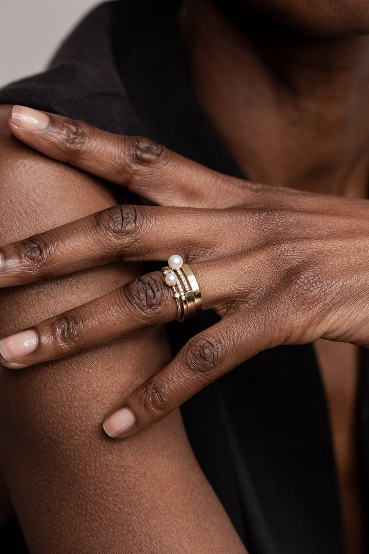 Pearl Diamond Ring 05