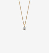 Birnen-Diamant Tropfen Halskette 0.11 Kt.
