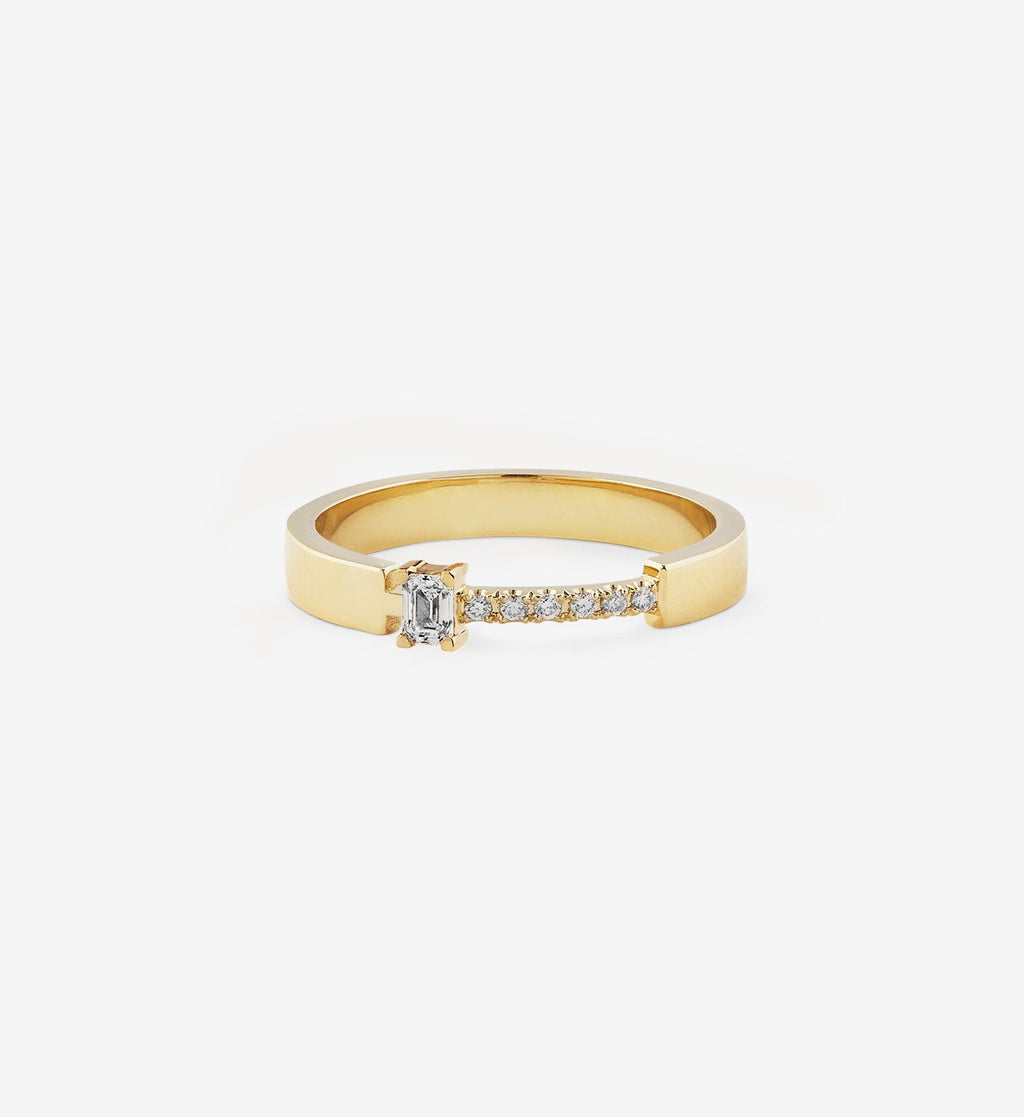 Emerald-Cut Diamond Ring 0.15