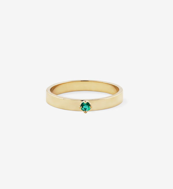 Emerald Stacking Ring 0.06