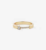Pear Diamond Bold Ring 0.13
