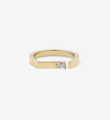 Pear Diamond Split Bar Ring 0.11