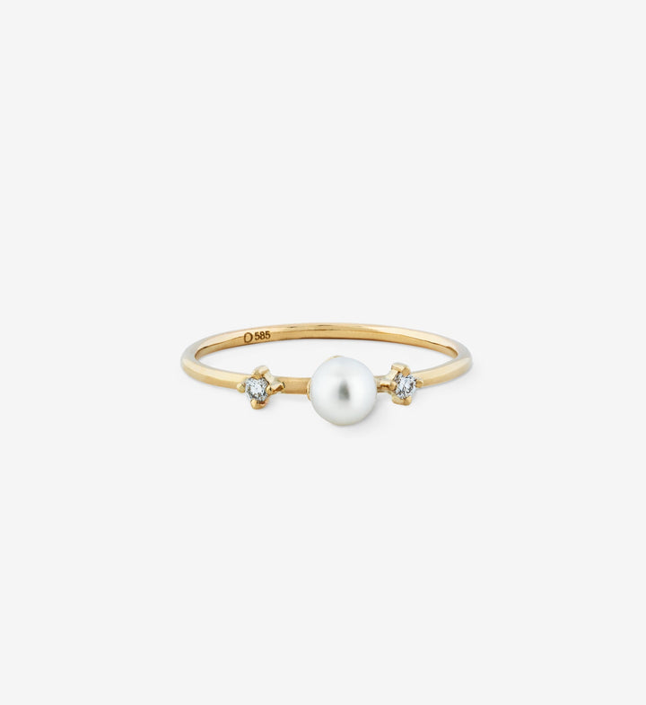 Double Diamant Perle Ring 04