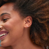 Ocean Ripple   18K Rosegold Ear Cuff w. Diamonds