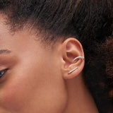 Ocean Tide   18K Rosegold Ear Cuff w. Diamonds