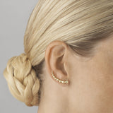 Moonlight Grapes Crawlers 18K Gold Earrings