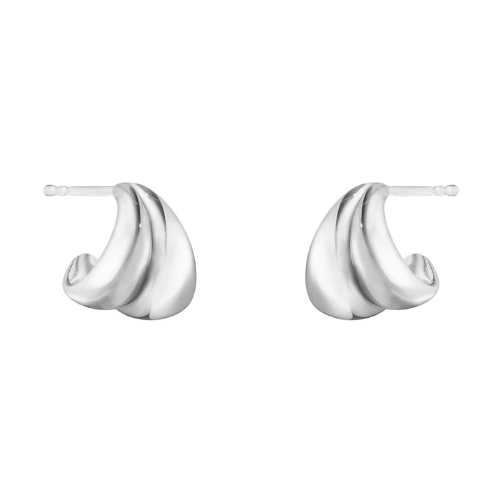 Small Curve Silver Earrings