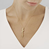 Moonlight Grapes long pendant 18K Gold Necklace w. Diamonds