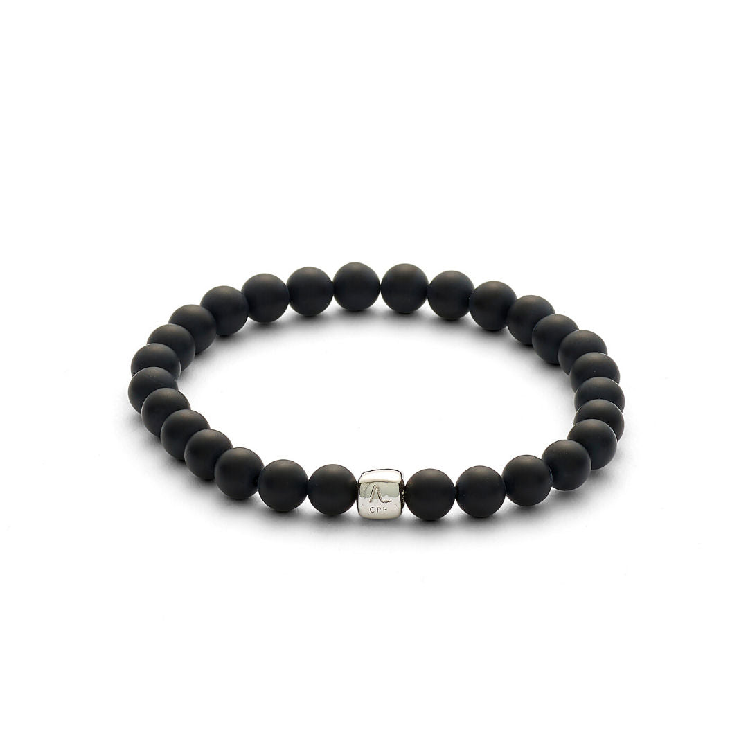 ColorUp (6mm) Silver Bracelet w. Onyx