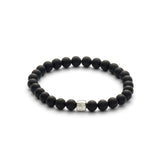 ColorUp (6mm) Silver Bracelet w. Onyx