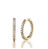 Eternity Alliance 18K Gold, Rosegold or Whitegold Hoops w. Diamonds
