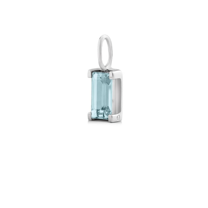 Nord Blue 18K Whitegold Pendant w. Aquamarine & Diamond