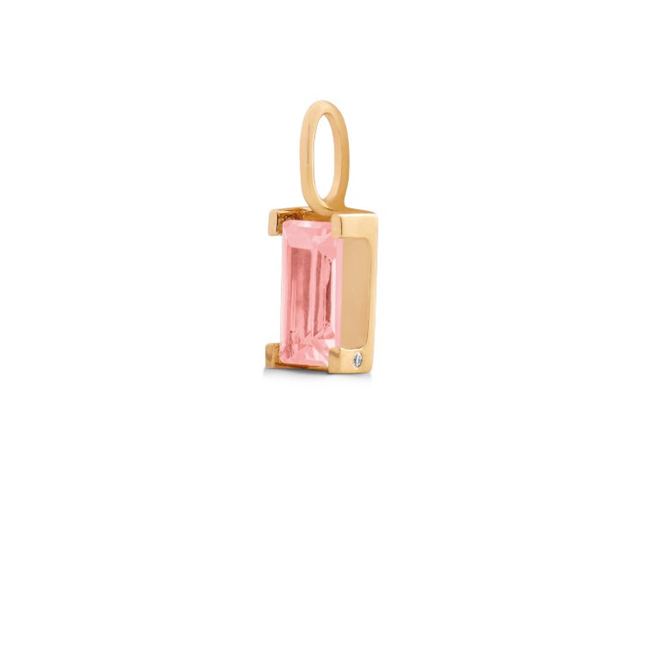 Nord Pink 18K Gold Pendant w. Tourmaline & Diamond