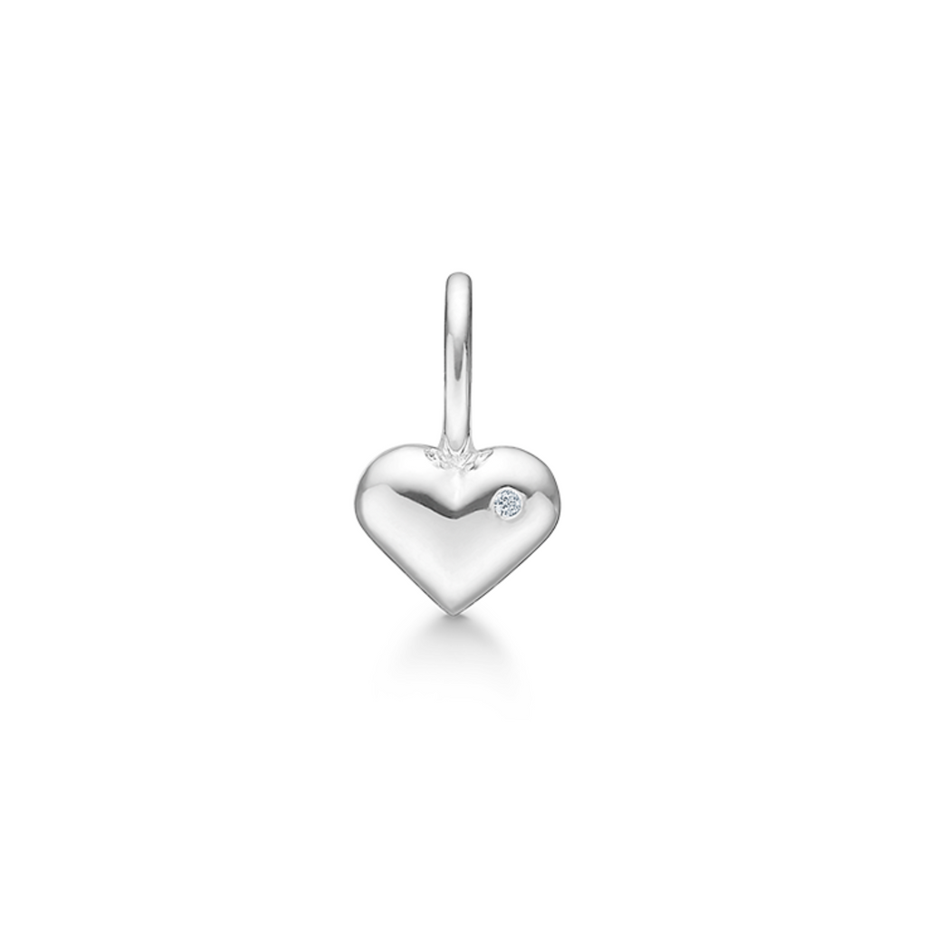 Rock My Heart 18K Whitegold Pendant w. Diamond