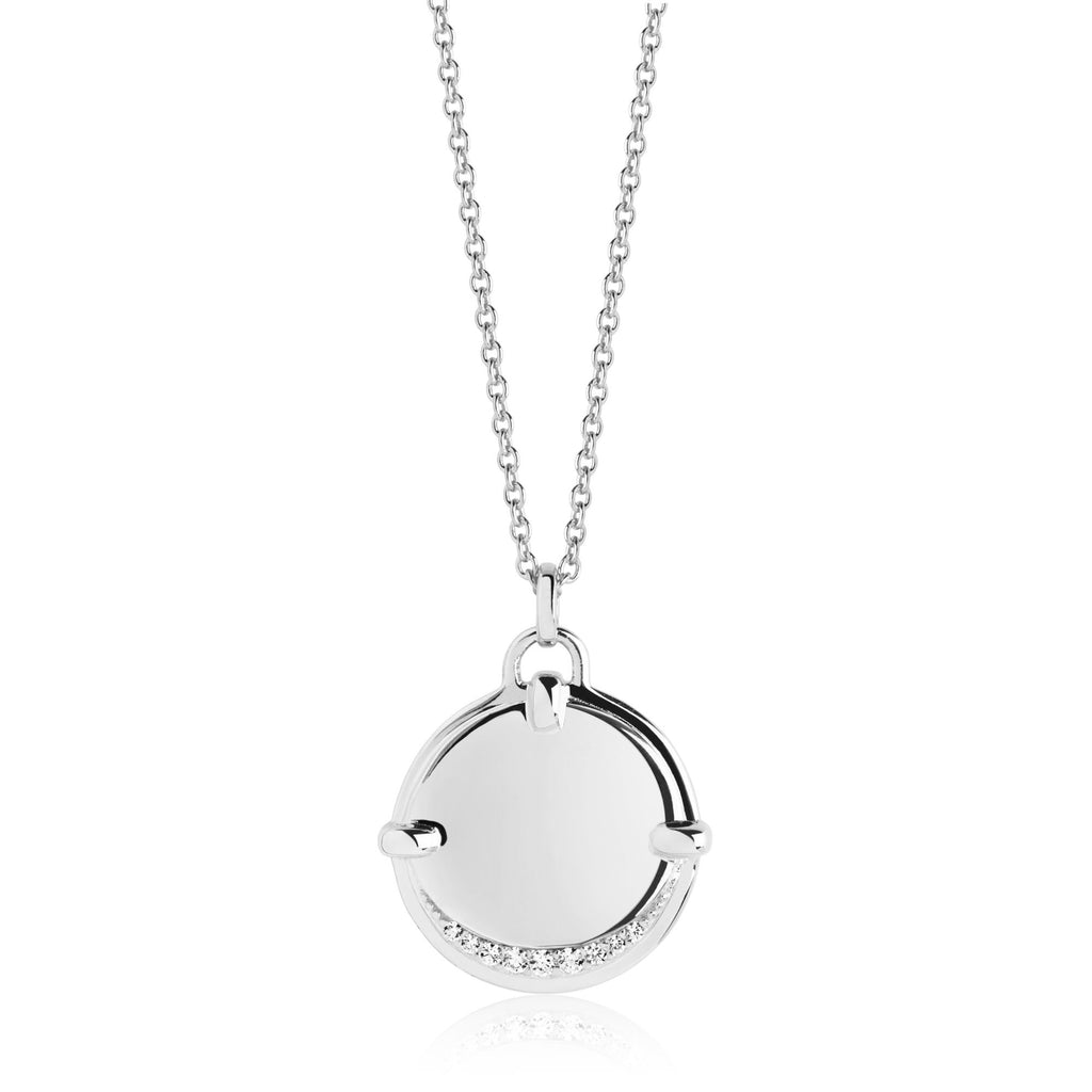 Portofino Silver Necklace w. White Zirconias