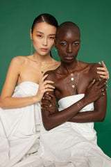 8 Medallion 18K Gold Necklace w. Diamonds